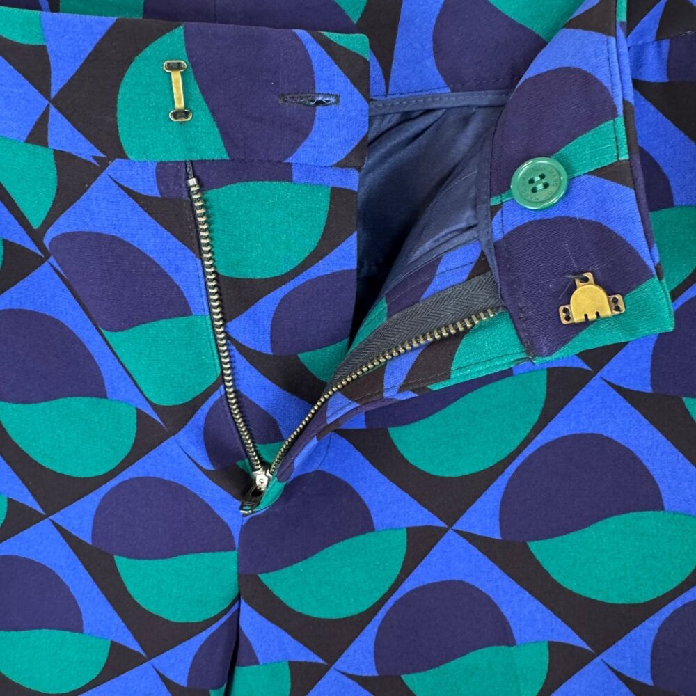 Marc Jacobs Blue and Teal patterned dress pants Size 8 - Picture 6 of 15